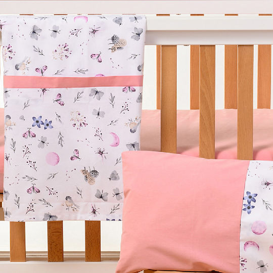 abo Baby Sheets Set Crib Cotton Multicolored 70x140cm 3pcs