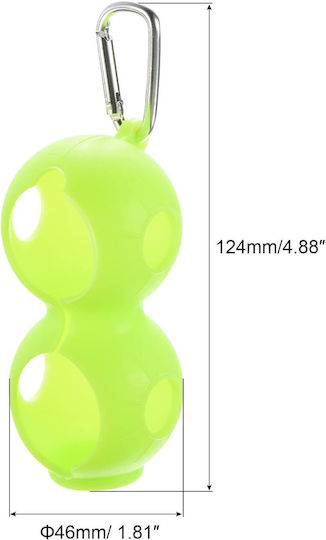 Patikil Golf Ball Grabber Green Silicone Carabiner 4 Pcs