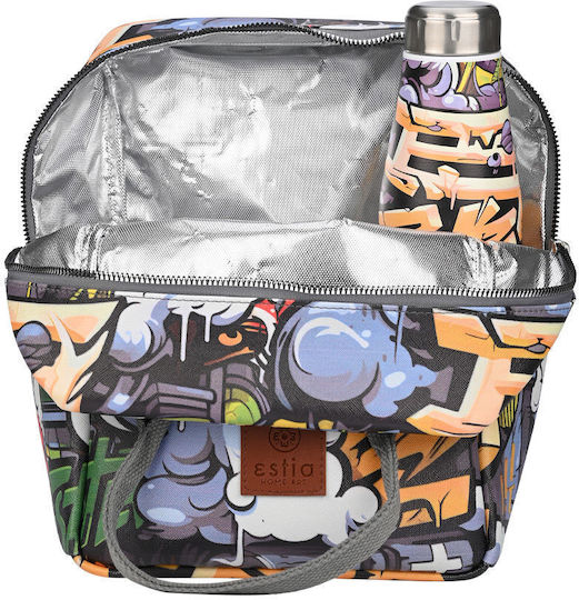Estia Insulated Bag Handbag Save the Aegean 7 liters Graffiti Rhythm Multicolour L20 x W27 x H27cm