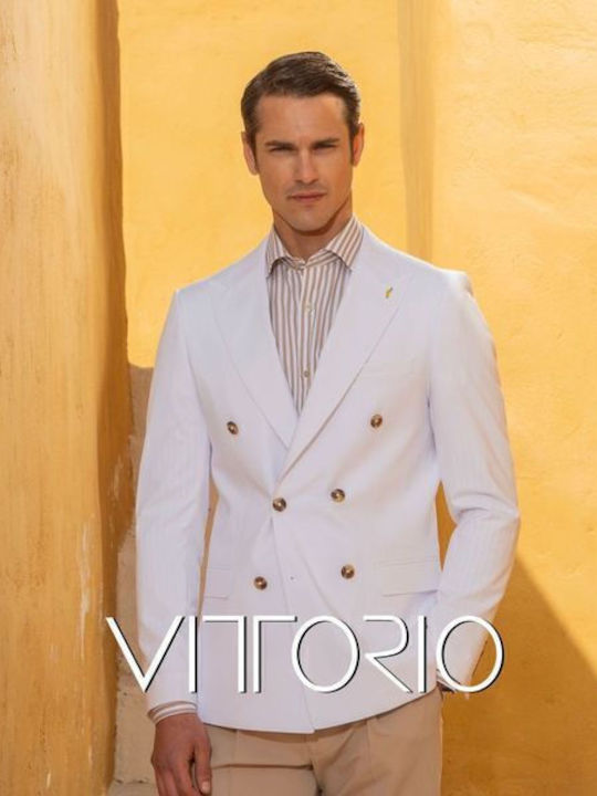 Men's Suit Jacket Slim Fit White