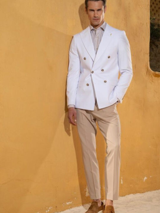 Men's Suit Jacket Slim Fit White