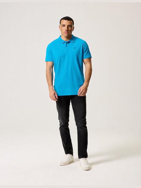 Diverse System Men's Short Sleeve Blouse Polo Blue