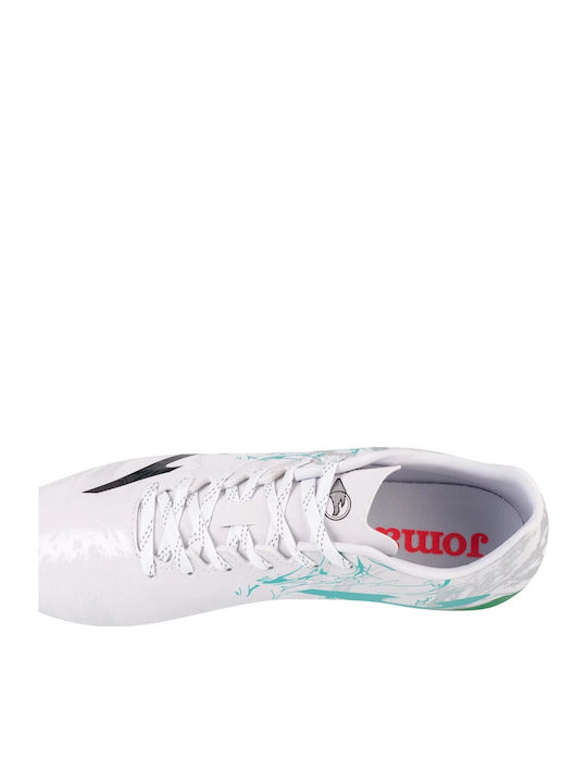 Joma Super Copa Pantofi de Fotbal cu crampoane Albe