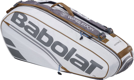 Babolat Pure Wimbledon Τσάντα Ώμου / Χειρός Τένις 6 Ρακετών Λευκή