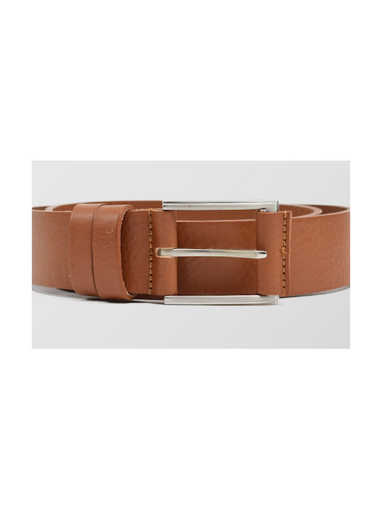 Stefano Mario Men's Leather Wide Belt Brown