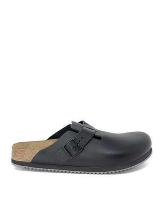 Birkenstock Piele Sabot Negre