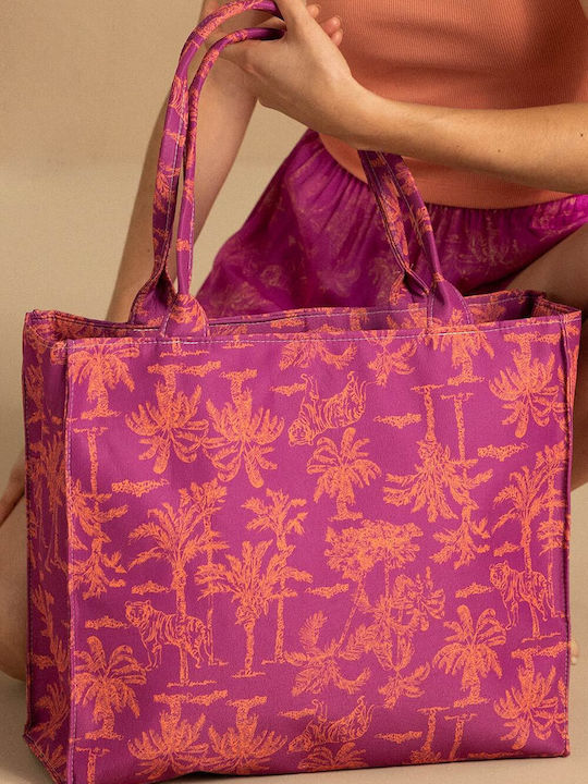 Noidinotte Fabric Beach Bag Purple