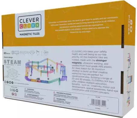 Cleverclixx Magnetisches Spielzeug Bau- und Konstruktionsspielzeug Für Kinder Ab 3 Jahren
