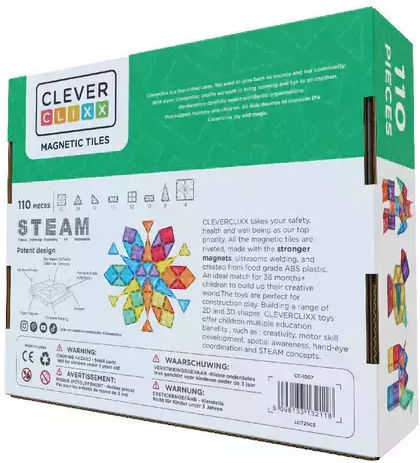 Cleverclixx Magnetisches Bau- und Konstruktionsspielzeug Für Kinder Ab 3 Jahren