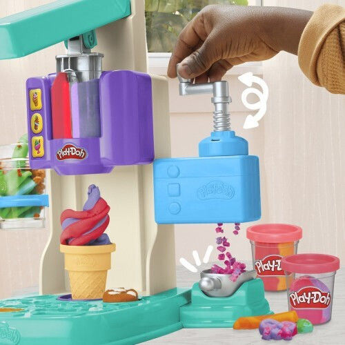 Hasbro Play-Doh Plasticine - Rainbow Swirl Ice Cream Game for Ages 3+, 5 Pieces