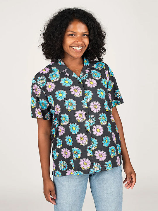 Santa Cruz Women's Floral Short Sleeve Shirt Floral (Floral)