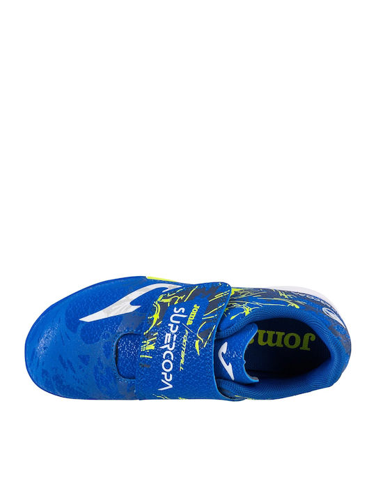 Super Copa Kids Molded Soccer Shoes without Laces Blue