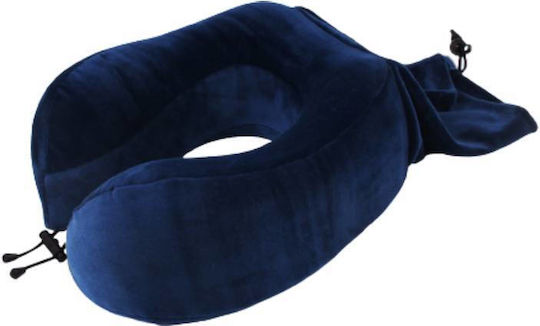 Edman Μαξιλαράκι Ταξιδίου Μαξιλαράκι Memory Foam Μπλε