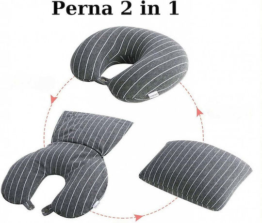 Pernă de călătorie Pătrat Spumă cu memorie Gri