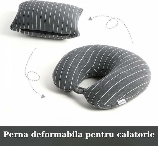 Pernă de călătorie Pătrat Spumă cu memorie Gri