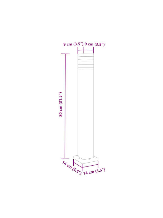 vidaXL Outdoor Floor Lamp Small Post 11W IP44 for E27 Socket Black