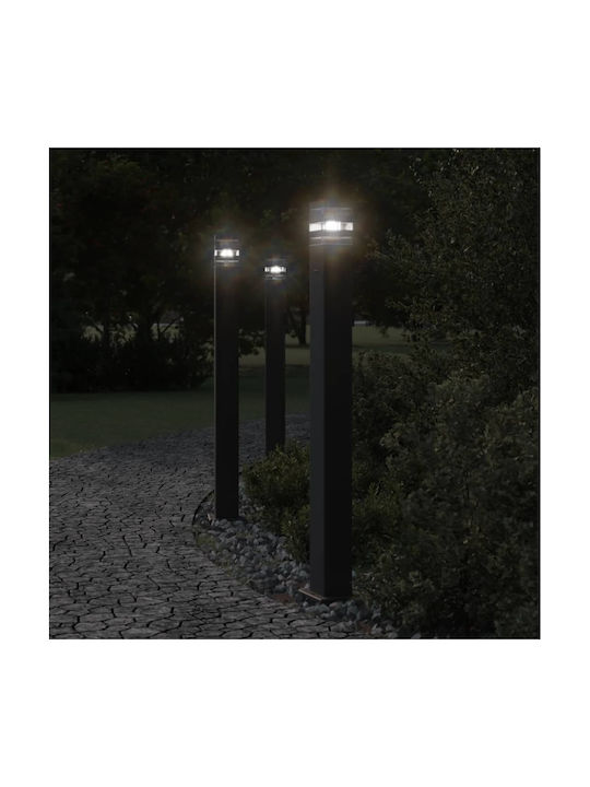 vidaXL Outdoor Floor Lamp Small Post 11W IP44 for E27 Bulb Black