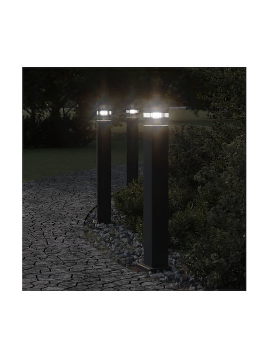 vidaXL Outdoor Floor Lamp Small Post 11W IP44 for E27 Socket Black