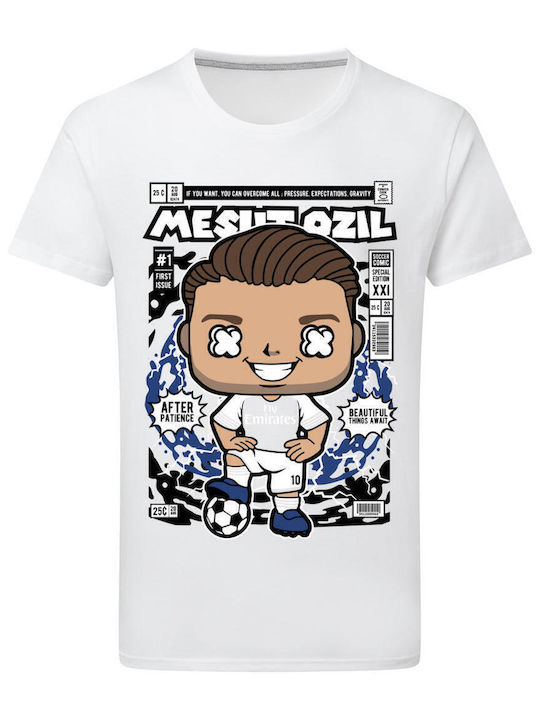 Pop Culture Mesut Ozil Θεματική Μπλούζα με Στάμπα Λευκή