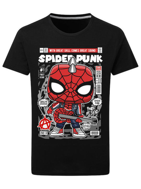 Spider Punk T-shirt Black