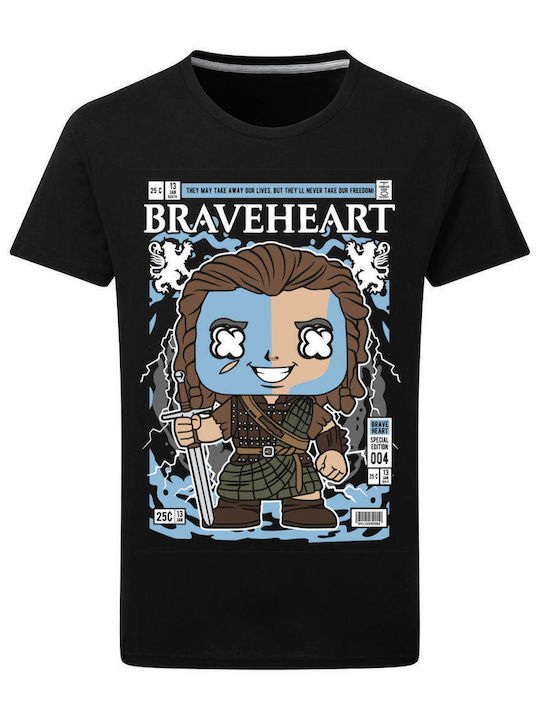 William Walace Brave Heart T-shirt Black