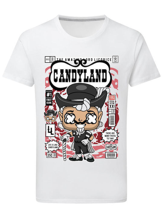 Pop Culture Candy Land Lord Licorice T-shirt White