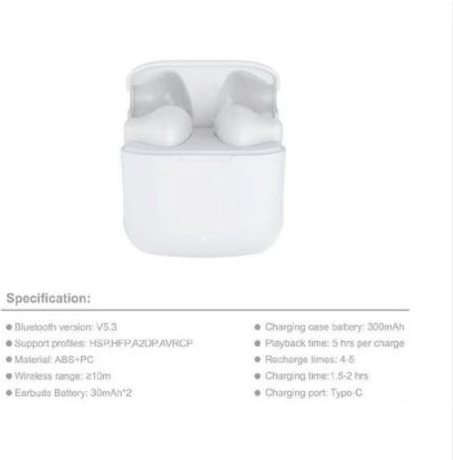 Firo Fi32 Earbud Bluetooth Handsfree Ακουστικά με Θήκη Φόρτισης Λευκά