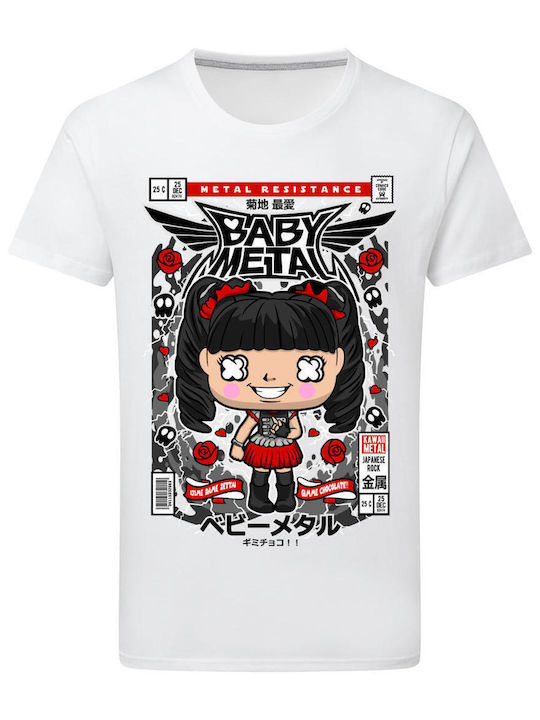 Baby Metal Θεματική Μπλούζα με Στάμπα Λευκή