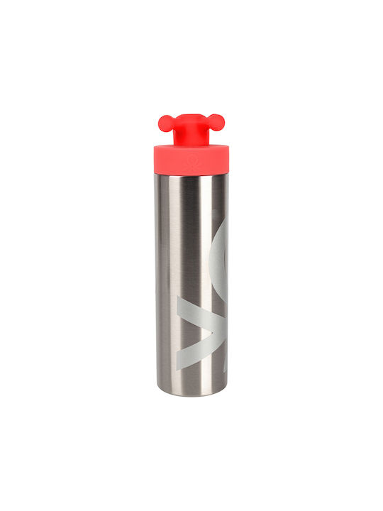 Benetton Sport Water Bottle Stainless Steel 500ml Red