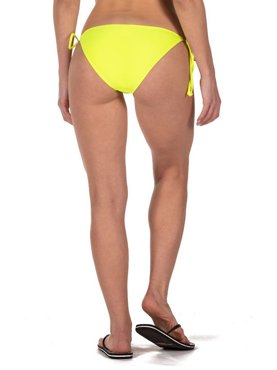 Emerson Bikini Slip με Κορδονάκια Κίτρινο