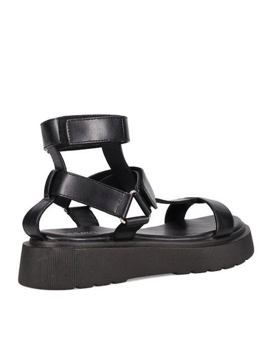 Women's Flat Sandals Flatforms in Black Color