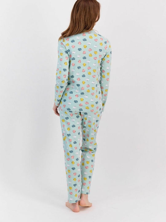 Roly Poly Winter Women's Pyjama Set Light Blue RP2562