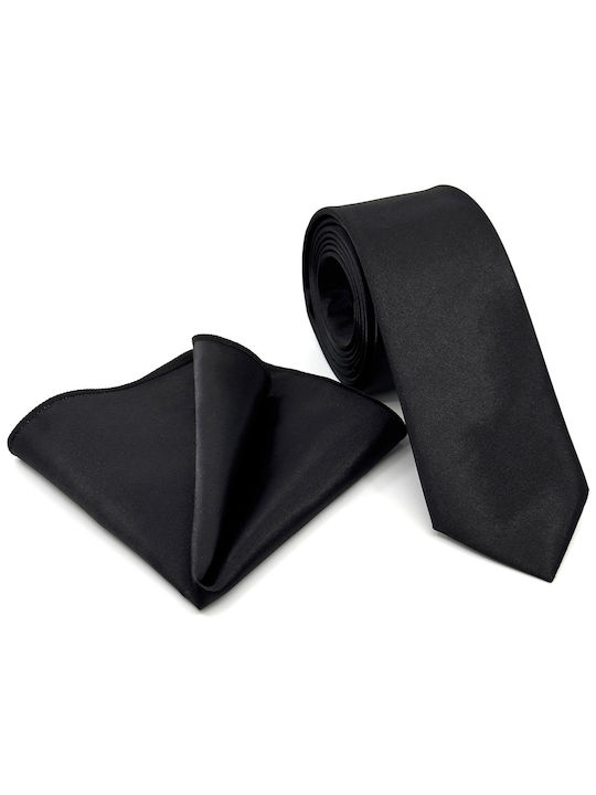 Legend Accessories Set de Cravată pentru Bărbați în Culorea Negru