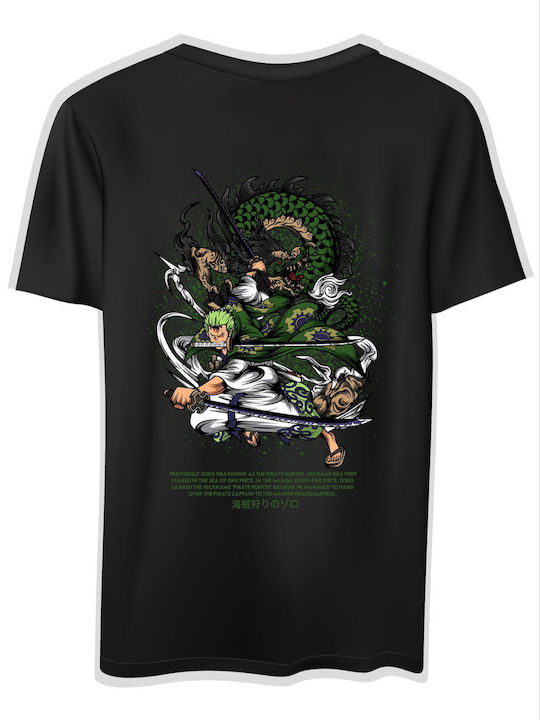 Pop Culture T-shirt One Piece Μαύρο Zoro