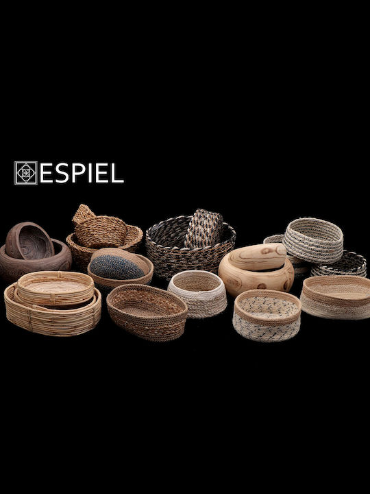 Espiel Wicker Bread Box Beige 21x21x8cm