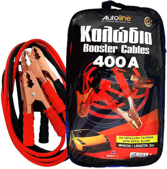 Autoline Καλώδια Εκκίνησης Μπαταρίας Αυτοκινήτου 400A 3m