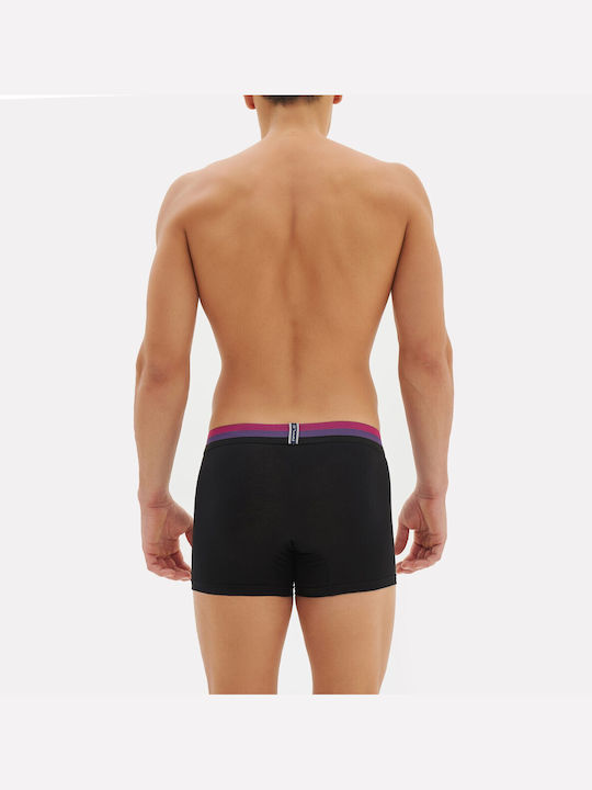 0110936 Herren Boxershorts Black/Purple 1Packung