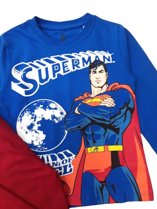 Disney Kinder Schlafanzug Winterlich Baumwoll Red Superman Red