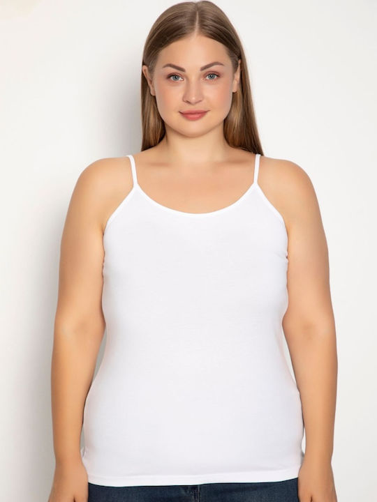Mit Spaghetti-Träger Weiß Damen T-Shirt