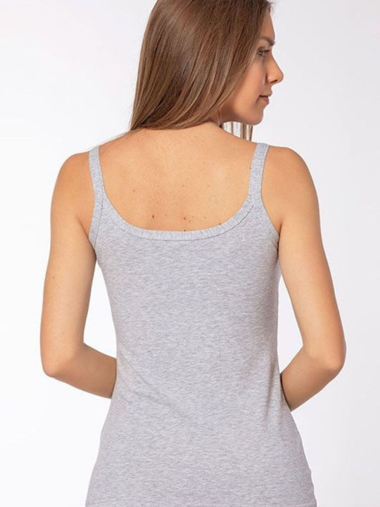 Cu Bretele Light Grey. Tricou pentru femei