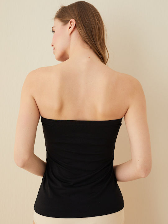 Tricou fără bretele pentru femei Berrak Margaret Cotton Black