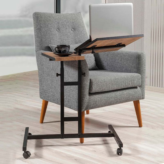 Megapap Atlantic Pine Laptop Table Τραπεζάκι για Laptop Καφέ