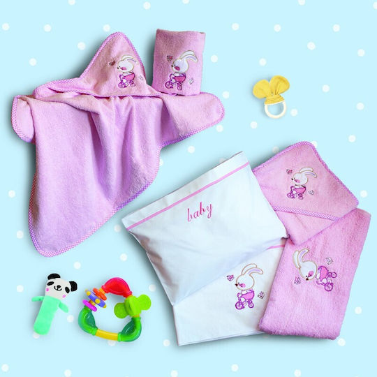 SB Home Baby Bath Towel with Hood 75x75cm