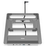 HAMA Connect2Office USB-C Docking Station mit HDMI/DisplayPort 4K PD Ethernet Gray