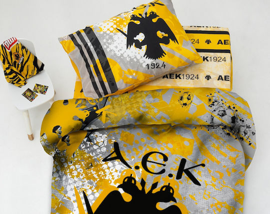 Palamaiki Aek Kids Cotton Pillowcase Set 52x72cm Gray
