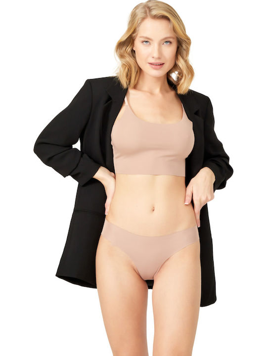 Femeie Slip fără cusături Pastel Beige
