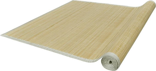 vidaXL Rutschfest Teppich Rechteckig Synthetisch,Polyester/Cotton/Leather Natural