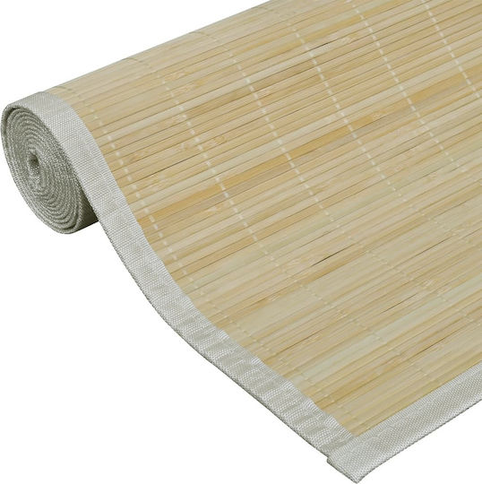 vidaXL Rutschfest Teppich Rechteckig Synthetisch,Polyester/Cotton/Leather Natural