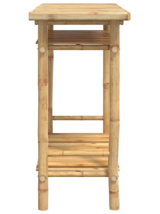 Garten- und Terrassentisch aus Bambus Braune 90x37x75cm