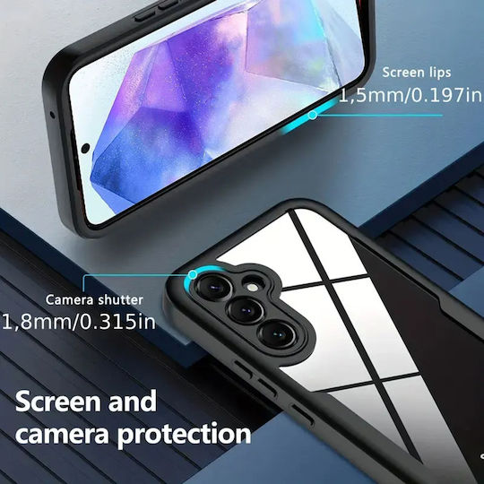 Techsuit ColorVerse 360 Full Cover Silicone Set with Tempered Glass Blue (Galaxy A35)